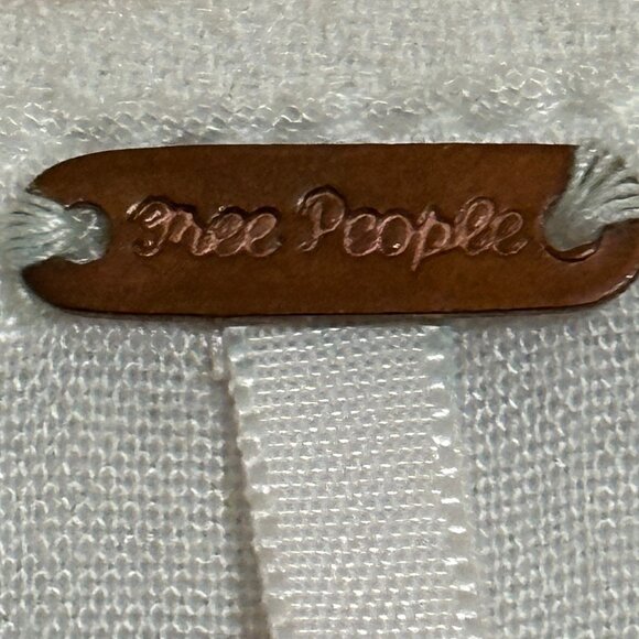 Free People Embroidered Holiday Folk Mini Dress in Ivory Combo - Size 4 - Picture 14 of 15